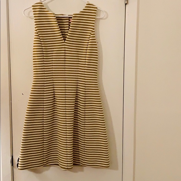 Lilly Pulitzer Brielle Fit and Flare Gold Dress